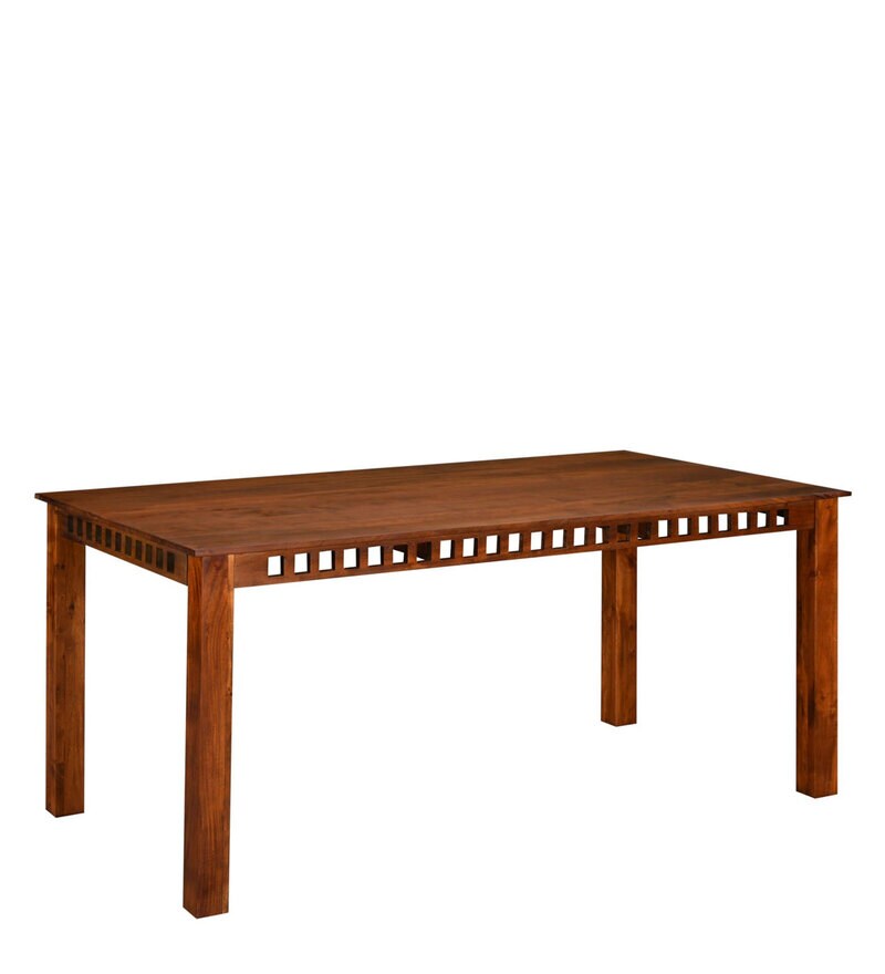 Buy Victor 6 Seater Dining Table In Brown Finish By Nilkamal Online