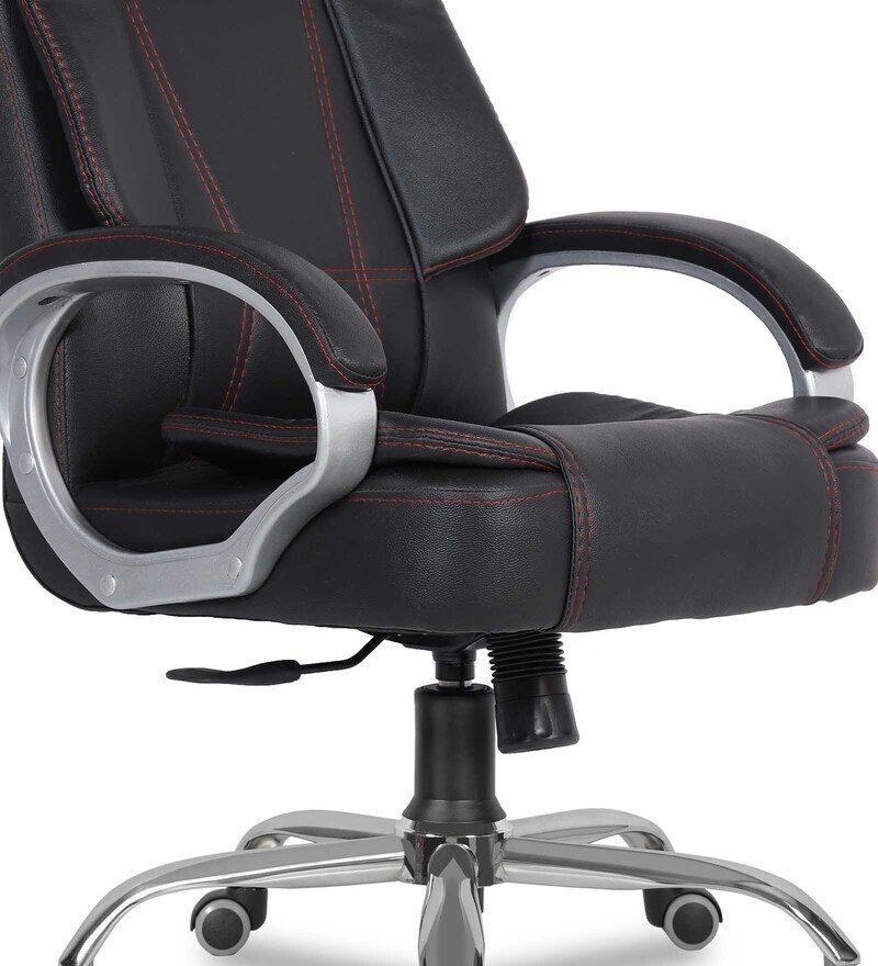 Buy Vienna Leatherette High Back Executive Chair in Black Colour by