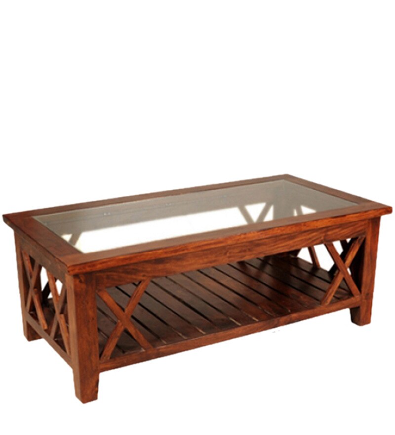 Buy Vincent Coffee Table in Honey Oak Finish by Woodsworth Online