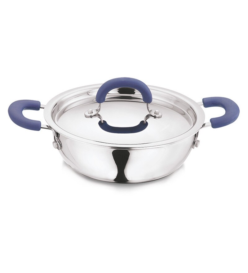 Buy Vinod Cookware Signature Kadai with Stainless Steel Lid 3.7 Ltr