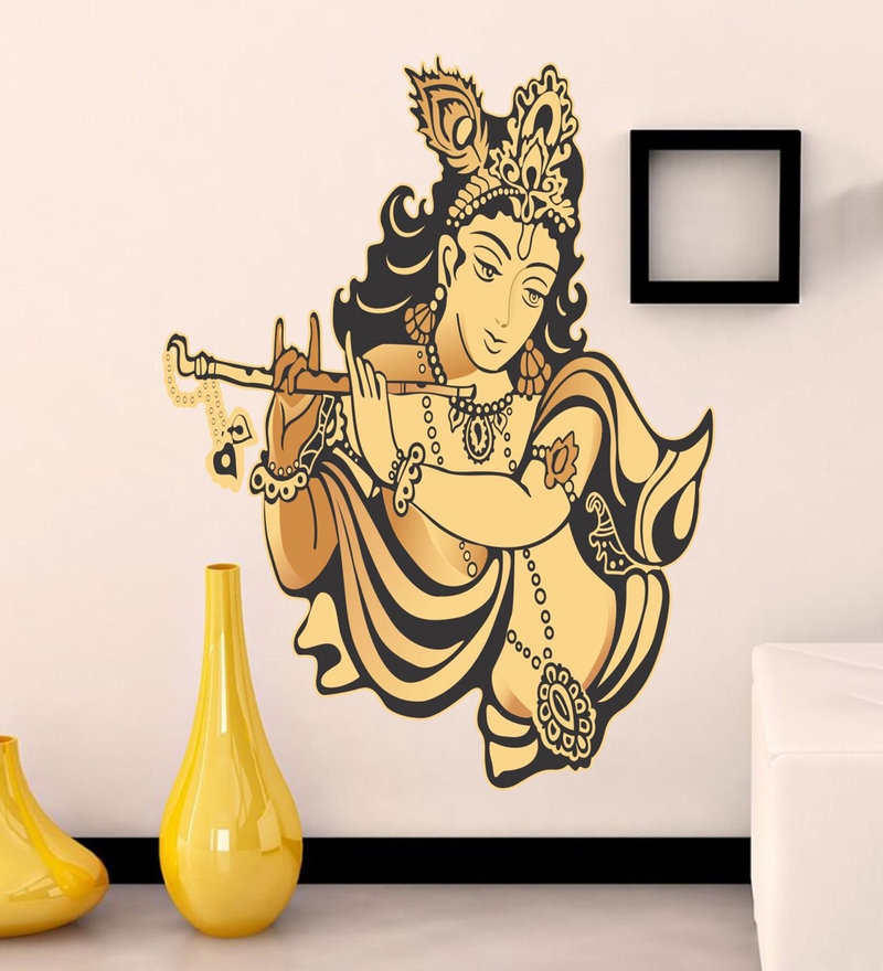 Buy Vinyl Lord Krishna Wall Sticker By Happy Walls Online Spiritual