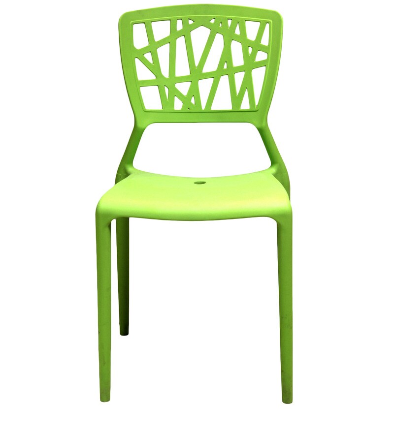 Buy Visitor Chair in Green Colour by Geeken Online Plastic Chairs