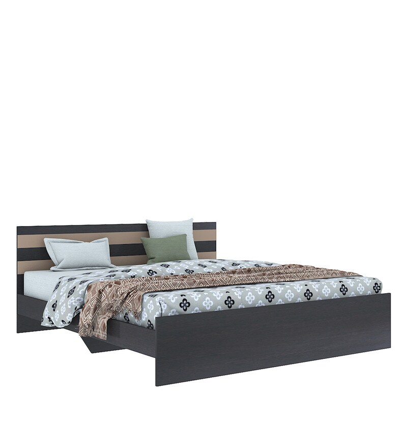 Buy Vitoe Queen Bed in Wenge Colour by Hometown Online Modern Queen