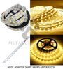 Vibrant 5 Meters 300K Warm White Colour LED Strip Light with DC 12V Adapter & Remote