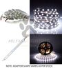 Vibrant 5 Meters 300K White Colour LED Strip Light with DC 12V Adapter & Remote