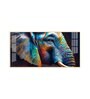 Vibrant Elephant Glass Finish Horizontal Wall Art