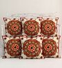 Vibrant Embroidered Mandala Throw Cushion Cover (18x18)