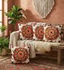 Vibrant Embroidered Mandala Throw Cushion Cover (18x18)