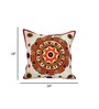 Vibrant Embroidered Mandala Throw Cushion Cover (18x18)