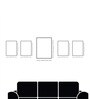 Floral Canvas Art Collection Printed Wall Painting Black Frame Set of 5
