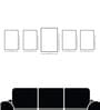 Floral Canvas Art Collection Printed Wall Painting Black Frame Set of 5
