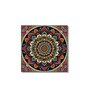 Floral Circle Canvas Set of 4 Printed Wall Painting Black Frame