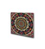 Floral Circle Canvas Set of 4 Printed Wall Painting Stretch Canvas Frame