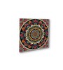 Floral Circle Canvas Set of 4 Printed Wall Painting White Frame