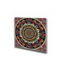 Floral Circle Canvas Set of 4 Printed Wall Painting White Frame