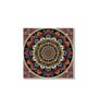 Floral Circle Canvas Set of 4 Printed Wall Painting White Frame