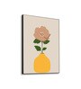 Vibrant Flower In Yellow Vase Canvas Wall Art Print