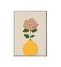Vibrant Flower In Yellow Vase Canvas Wall Art Print