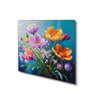 Blue Canvas Printed Wall Painting Black Frame