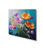 Blue Canvas Printed Wall Painting Gold Frame