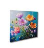 Blue Canvas Printed Wall Painting Gold Frame