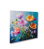 Blue Canvas Printed Wall Painting White Frame