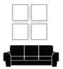 Canvas Art Collection Printed Wall Painting Set of 4 Black Frame