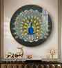 Vibrant Peacock Acrylic Round Wall Art