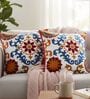 Vibrant Suzani Embroidered Throw Cushion Cover (18x18)