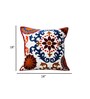 Vibrant Suzani Embroidered Throw Cushion Cover (18x18)