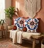 Vibrant Suzani Embroidered Throw Cushion Cover (18x18)
