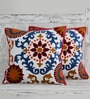 Vibrant Suzani Embroidered Throw Cushion Cover (18x18)