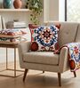 Vibrant Suzani Embroidered Throw Cushion Cover (18x18)