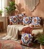 Vibrant Suzani Embroidered Throw Cushion Cover (18x18)