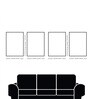 Tribal Pattern Canvas Collection Set of 4 Printed Wall Painting White Frame