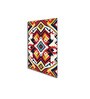 Tribal Pattern Canvas Set of 3 Printed Wall Painting Black Frame