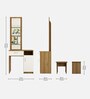 Victo Dressing Table in Lyon Teak & White Colour