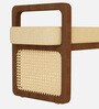 Victor Fabric Recaimer With Teakwood Base In Bone White color