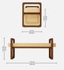Victor Fabric Recaimer With Teakwood Base In Bone White color