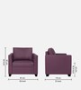 Victor Leatherette 1 Seater Sofa In Sunset Purple Colour