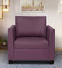 Victor Leatherette 1 Seater Sofa In Sunset Purple Colour