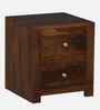 Victor Sheesham Wood Bedside Table in Scratch Resistant Provincial Teak Finish With Drawers