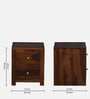 Victor Sheesham Wood Bedside Table in Scratch Resistant Provincial Teak Finish With Drawers