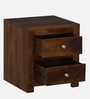 Victor Sheesham Wood Bedside Table in Scratch Resistant Provincial Teak Finish With Drawers