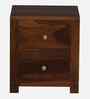 Victor Sheesham Wood Bedside Table in Scratch Resistant Provincial Teak Finish With Drawers