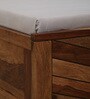 Victor Sheesham Wood Queen Size Bed in Scratch Resistant Rustic Teak Finish With Hydraulic Storage