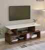 Victor TV Unit In Brown Maple & White Finish