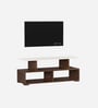 Victor TV Unit In Brown Maple & White Finish