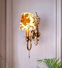 Victoria Antique Brass Wall Sconce with Kashida Shades