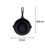 Victoria Cast Iron Saucepan, Cast Iron Melting Pot, Made in Colombia, 0.45QT